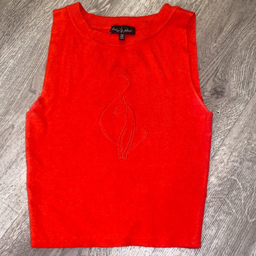 Red baby phat crop top